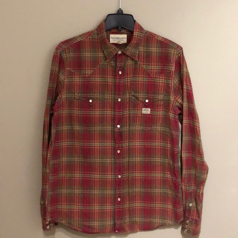Men’s pearl snap western woven